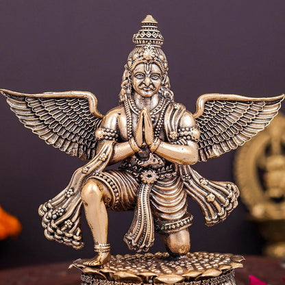 Brass Superfine Garuda Idol Vahana of Lord Vishnu 5 Inch by vendor-unknown - Hindu Gods (View 2)