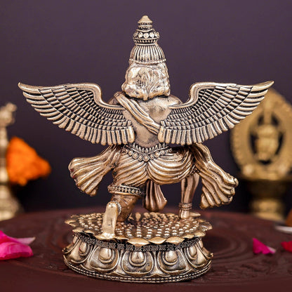 Brass Superfine Garuda Idol Vahana of Lord Vishnu 5 Inch by vendor-unknown - Hindu Gods (View 6)