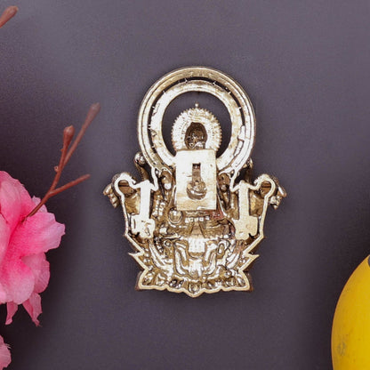 Brass Superfine Goddess Gajalakshmi Idol Wall Hanging 4 Inch by vendor-unknown - Hindu Gods (View 6)