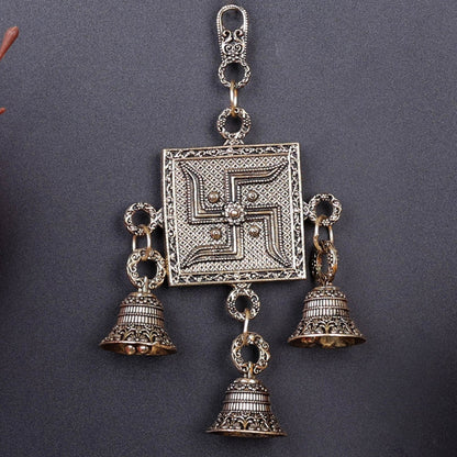 Brass Superfine Swastik Wall Hanging For Home Decor 6 Inch by vendor-unknown - Decor (View 2)
