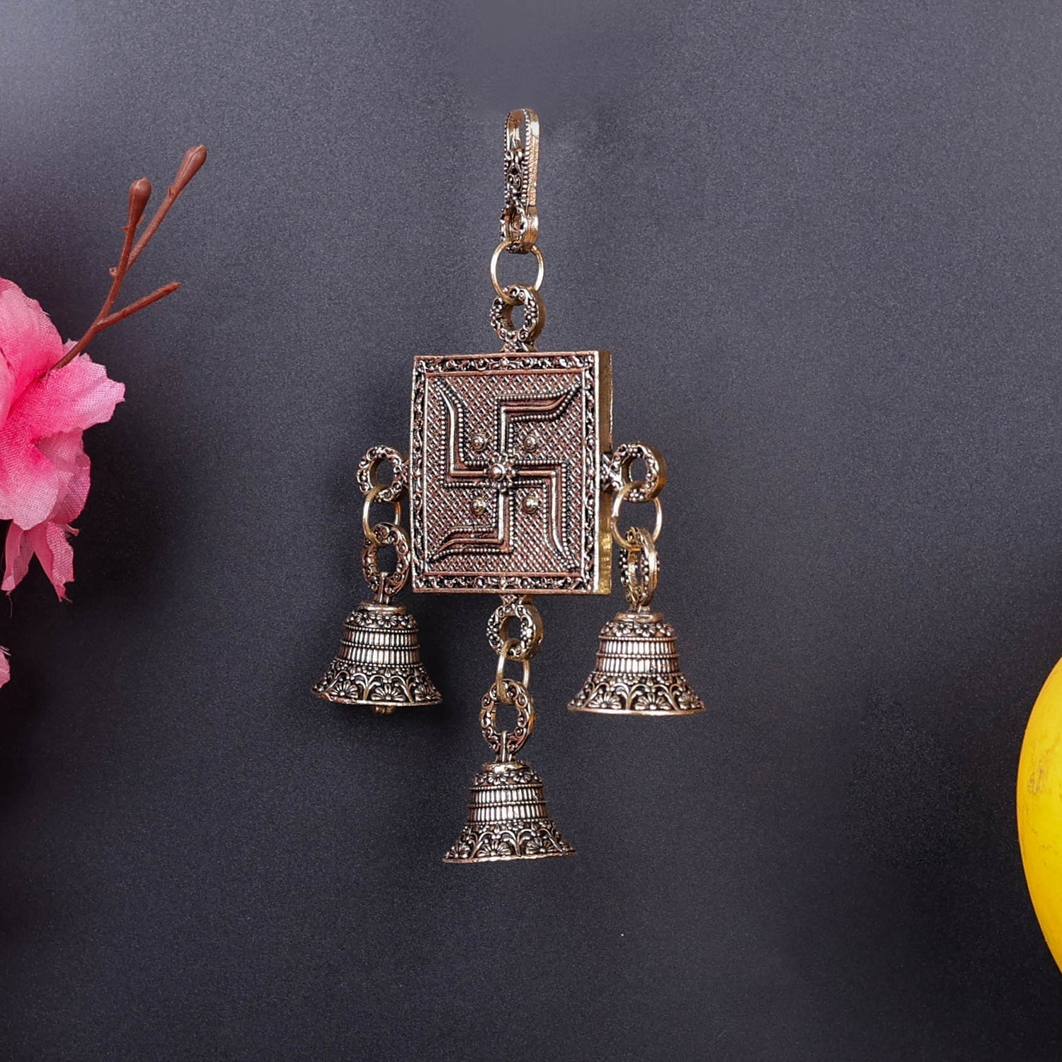 Brass Superfine Swastik Wall Hanging For Home Decor 6 Inch - Image 4