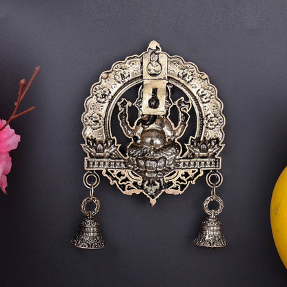 Brass Superfine Ganesha Wall Hanging With Bells 6 Inch by vendor-unknown - Hindu Gods (View 6)