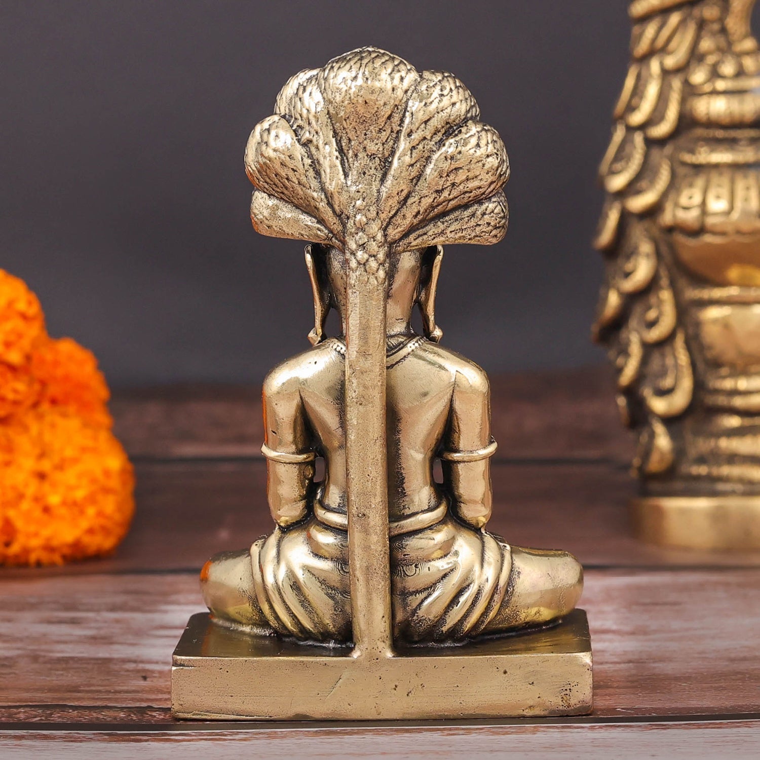 Brass Superfine Jain God Parshwanath Statue With Serpent 4 Inch - Image 6