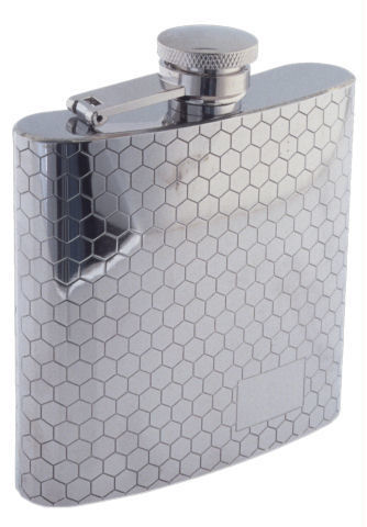 6oz. Flask with Honeycomb Finish