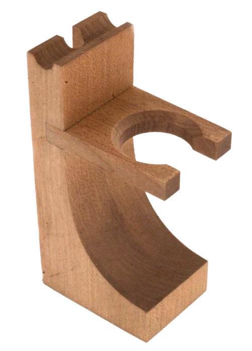 Col. Conk Stand holds Double Track Razor with  Shave Brush - Hardwood (Razor & Brush Not Included) - Eco-friendly - Sama Homes
