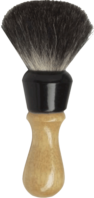 Badger Shaving Brush (Unbranded), H:102, K:21, Curved Wood Handle - Eco-friendly - Sama Homes