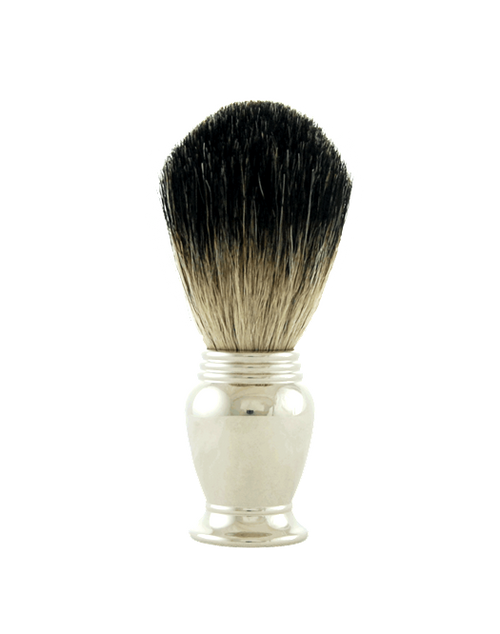 Badger Shaving Brush (Unbranded), H:102, K:21, Chrome Mirror Finished Handle