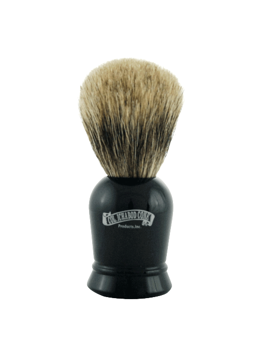 Col. Conk Badger Shaving Brush, H:102, K:21, Faux Ebony Handle (Black)