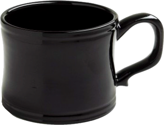 Black Ceramic Super Shave Mug - No Logo