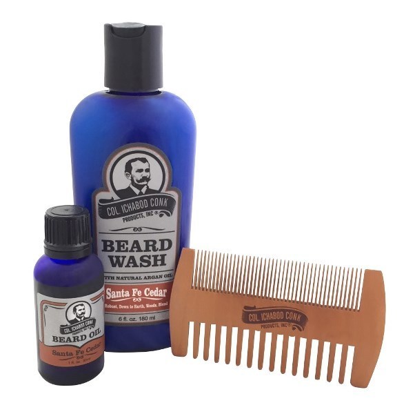 SANTA FE CEDAR BEARD KIT - with 2 sided comb #4051 by Col Conk - Gift Sets & Kits