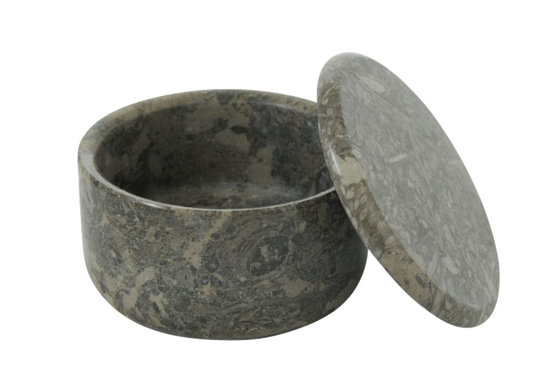 Stone Marble Bowl with Matching Lid (Large) - No Logo