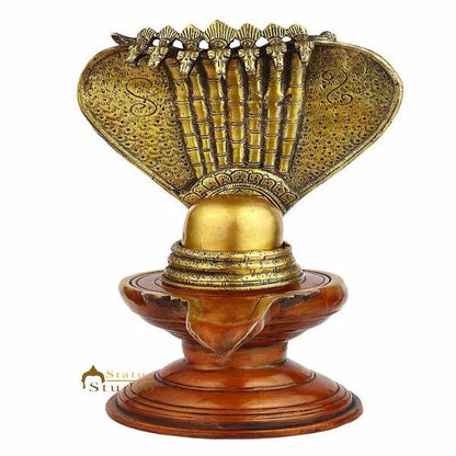 Brass Lord Shiva Lingam Shivling Idol Antique Finish For Home Decor 13" by vendor-unknown - Hindu Gods (View 3)