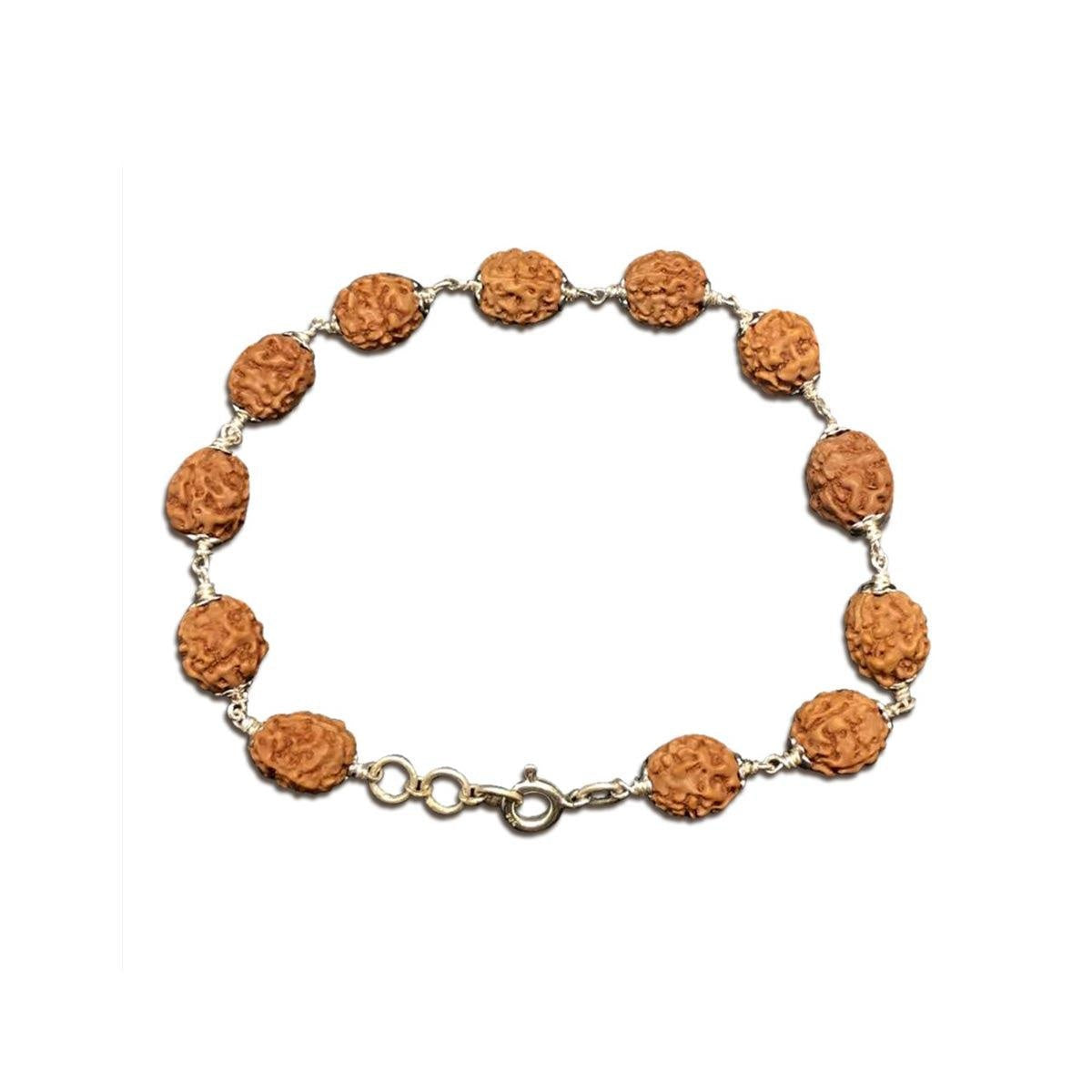 4 Face Rudraksha Bracelet in Silver