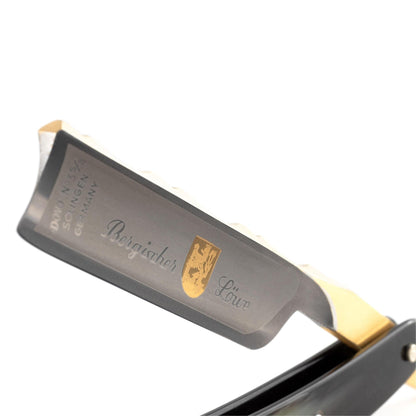 Dovo Straight Razor, "Bergischer Lowe" 5/8", Carbon Steel, Full Hollow Grind, Horn Handle by Dovo - Straight Razor (View 2)