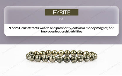 Pyrite Bracelet - Attract Wealth, Prosperity and Success by SAMAHealing - Sustainable Living (View 5)
