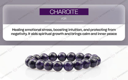 Original Charoite Bracelet with Certificate by SAMAHealing - Sustainable Living (View 4)