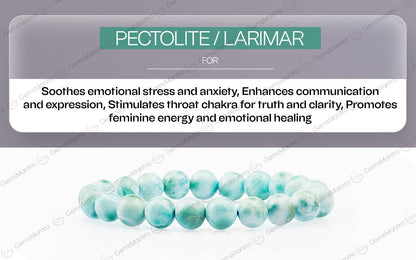Original Pectolite (Larimar) Bracelet with Certificate by SAMAHealing - Sustainable Living (View 4)