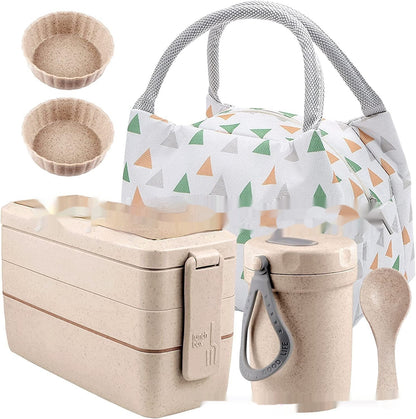 Amazon 8-piece Set Japanese Lunch Box Suit Thermal Bag Breakfast Soup Cups Bento Box Set Suit – Image 5