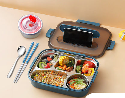 304 Stainless Steel Lunch Box, Fresh-keeping Box With Soup Cup, Insulated Lunch Box – Image 17
