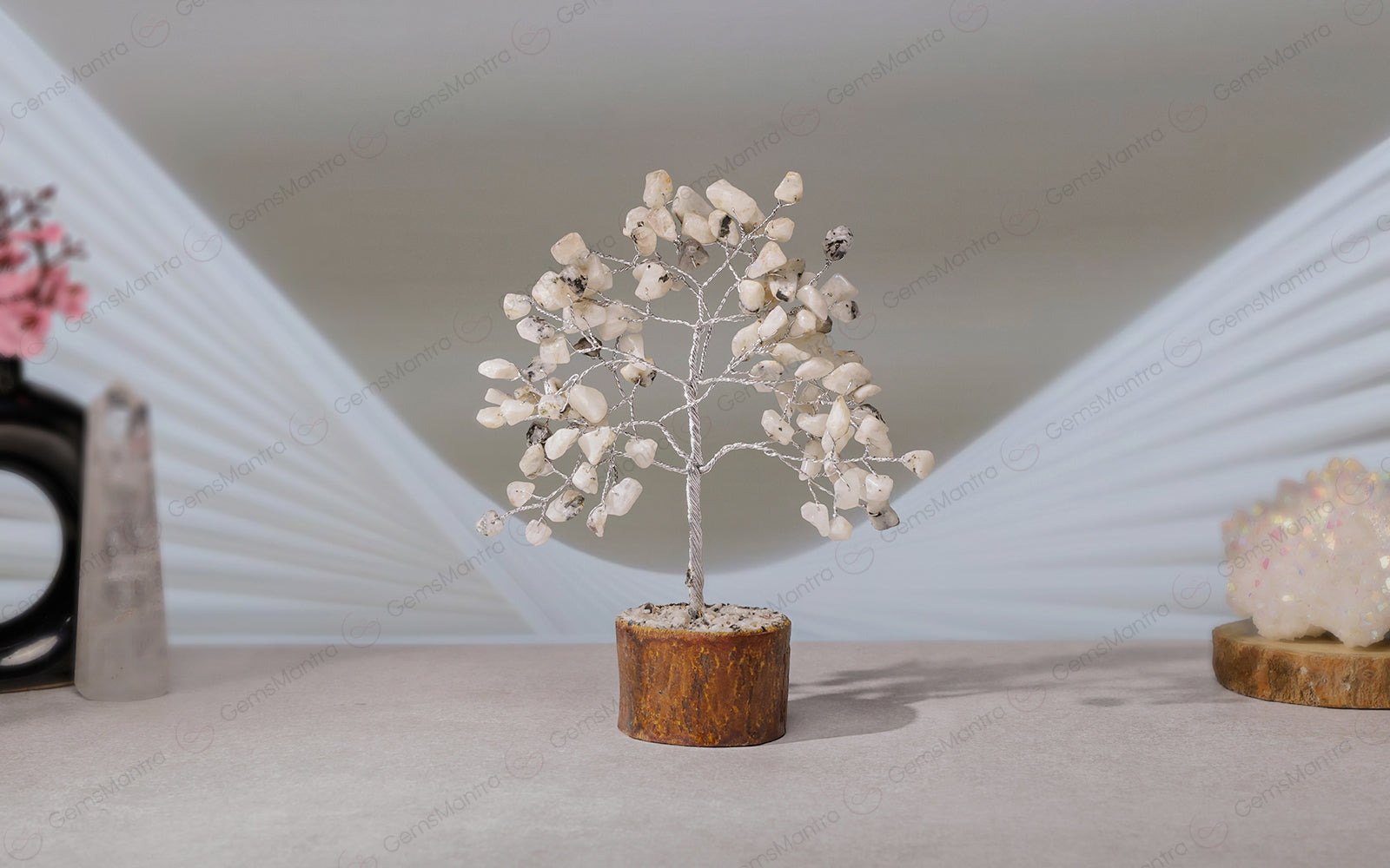Small Rainbow Moonstone Crystal Tree - Image 4