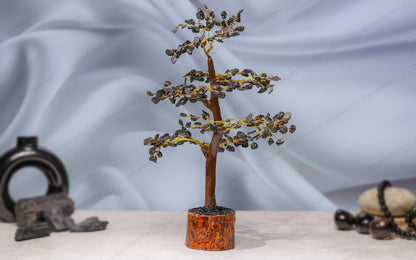 Wooden Black Agate Crystal Tree by SAMAHealing - Sustainable Living