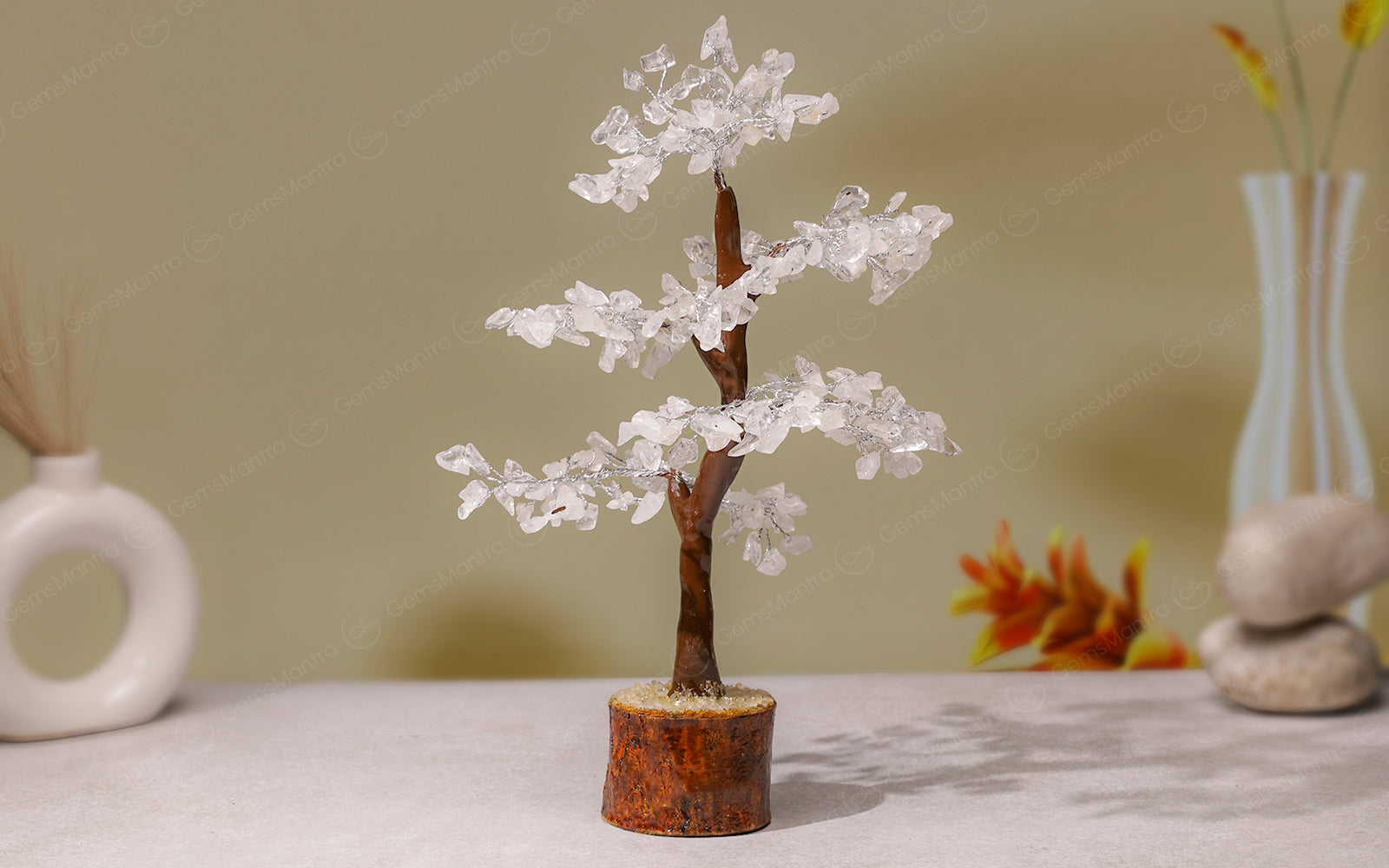 Wooden Crystal Quartz Tree - Image 4