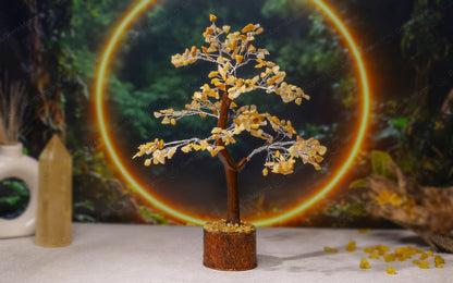 Wooden Golden Quartz Crystal Tree by SAMAHealing - Sustainable Living (View 4)