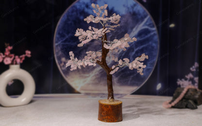 Wooden Rose Quartz Crystal Tree by SAMAHealing - Sustainable Living (View 4)