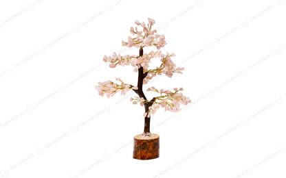 Wooden Rose Quartz Crystal Tree by SAMAHealing - Sustainable Living (View 2)