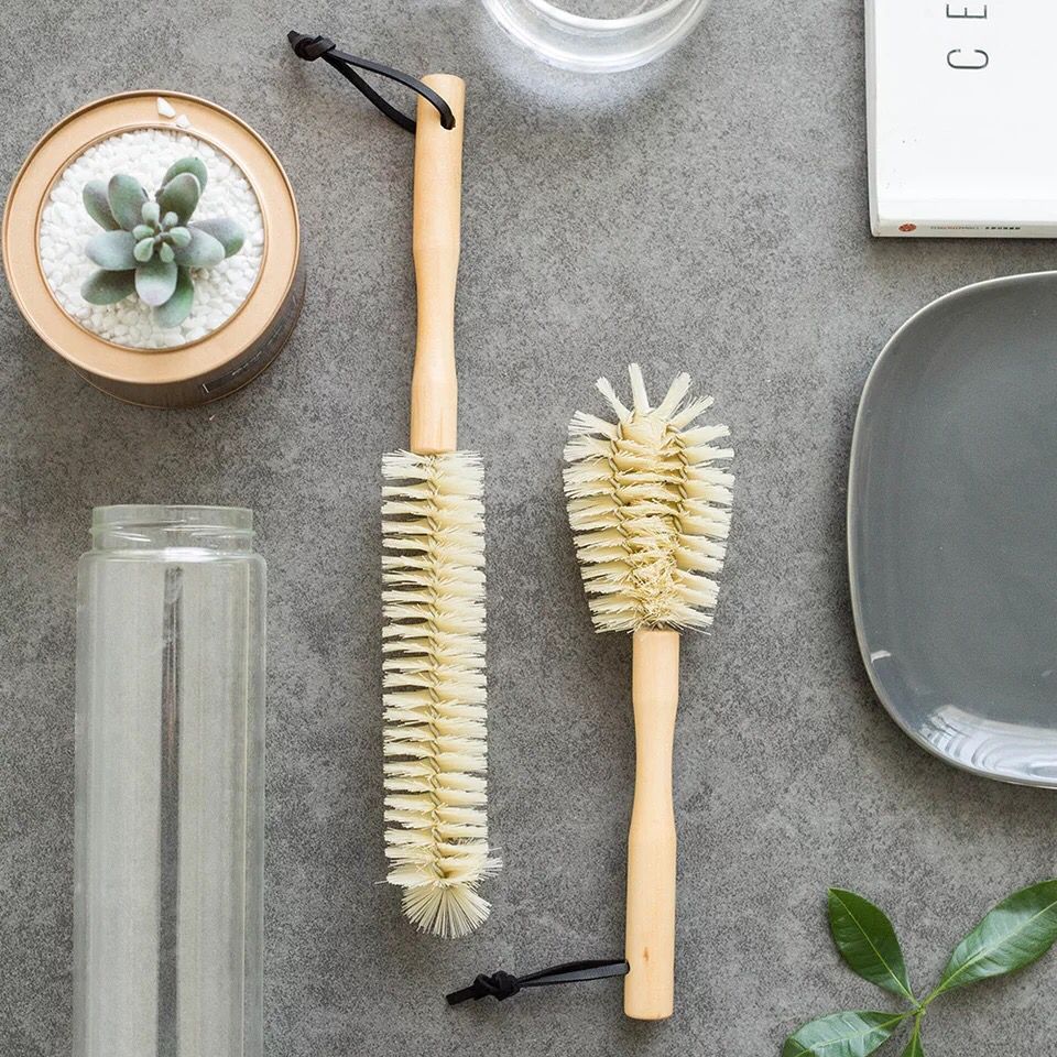 Premium Wooden Pan & Dish Cleaning Brush – Durable Stainless Steel & PP Bristles - Image 3