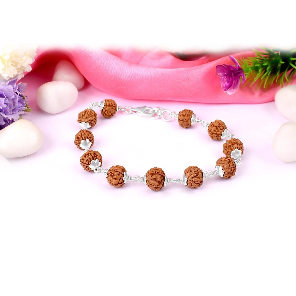 5 Face Rudraksha Bracelet in Silver