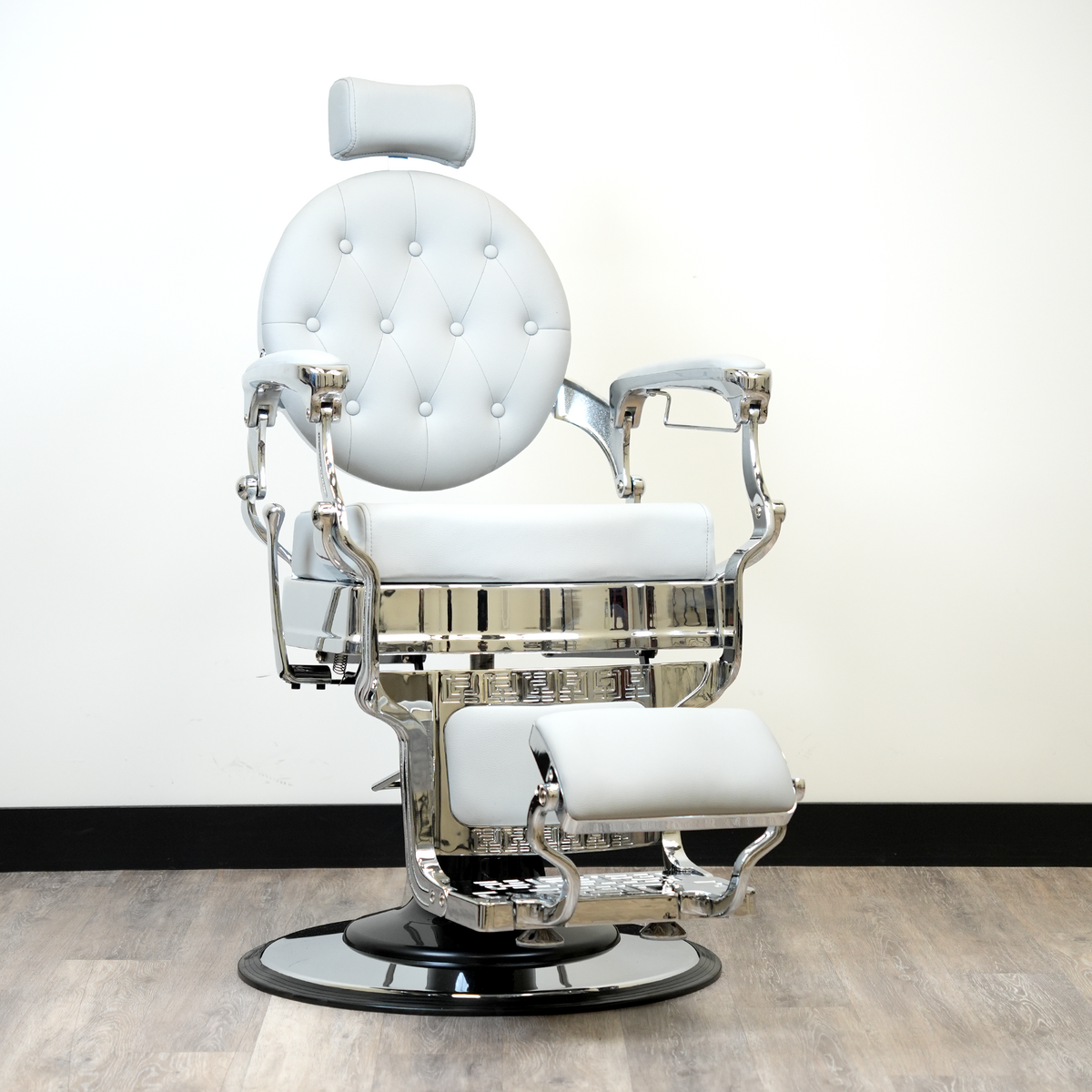 Santana Silver Barber Chair by Elite - Sustainable Living
