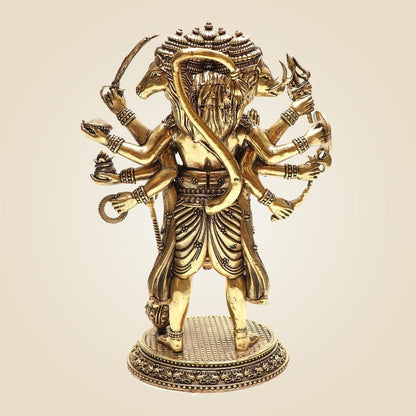 Handcrafted Brass Hindu God Statue for Meditation Space