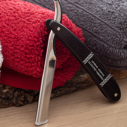 Dovo Shavette, Stainless Steel with Ebony Wood Handle & Lazer Silver Inlay by Dovo - Straight Razor (View 9)