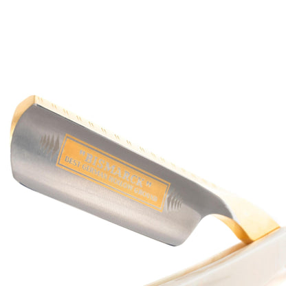 Dovo Straight Razor, "Bismarck" 6/8", Carbon Steel, Full Hollow Grind, Acrylic Pearl Handle by Dovo - Straight Razor (View 2)
