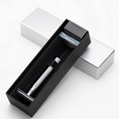 Merkur Razor Set 2-pieces (Razor 22 002 and Stand 4005 002), Matt Chrome, MK-2281002 by Merkur - Double Edge Safety Razors (View 6)