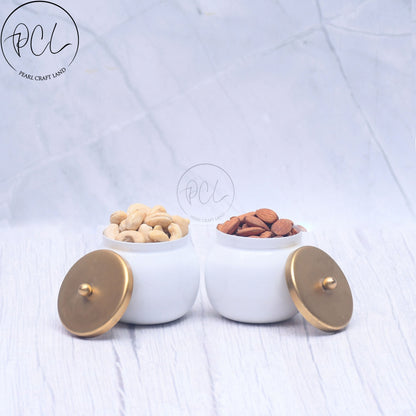 Exclusive Dryfruits Jar Containers for Home & Kitchen Storage Box Set of 2 with Royal Gifting Box by SAMA Homes - Jars (View 3)