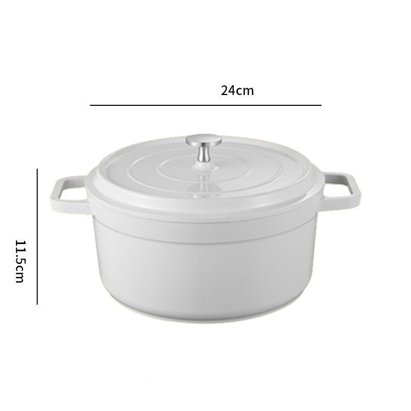 Ceramic Stew Pot with Lid – Aluminum Alloy, Heat-Resistant, 20cm/24cm – Ideal for Soups & Gifting - Image 8