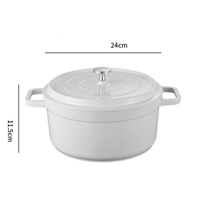Ceramic Stew Pot with Lid – Aluminum Alloy, Heat-Resistant, 20cm/24cm – Ideal for Soups & Gifting by SAMA Homes - 0 (View 8)