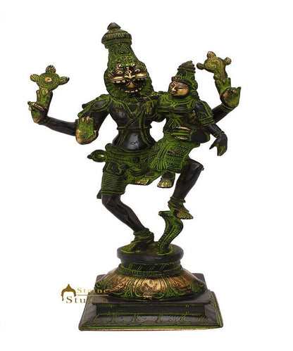 Brass Hindu god hand crafted lord Narsingh Antique statue idol 13" by vendor-unknown - Hindu Gods