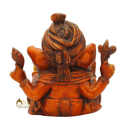 Brass new style turban ganesha hind gods religious décor 7" by vendor-unknown - Hindu Gods (View 4)