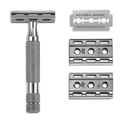 Rockwell 6C Adjustable Safety Razor - Gunmetal Chrome (Beginner Friendly) by Rockwell - Double Edge Safety Razors