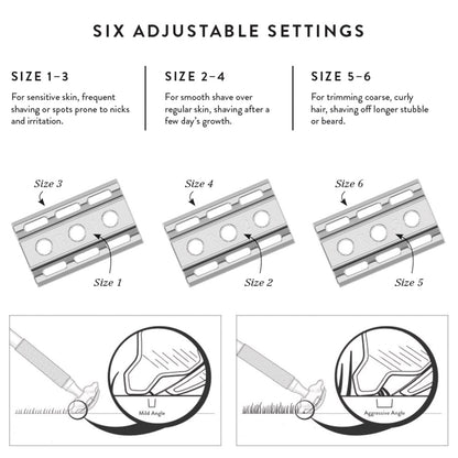 Rockwell 6S Stainless Steel Adjustable DE Safety Razor - Matte Stainless (6 Settings) by Rockwell - Double Edge Safety Razors (View 10)