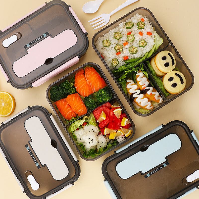 Kitchen Lunch Box Work Student Outdoor Activities Travel Microwave Heating Food Container Plastic Bento Box Storage Snacks Boxes – Sama Homes - Image 2