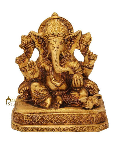 Ganeshji sitting elephant lord hindu god spiritual india religious décor 7" by vendor-unknown - Hindu Gods