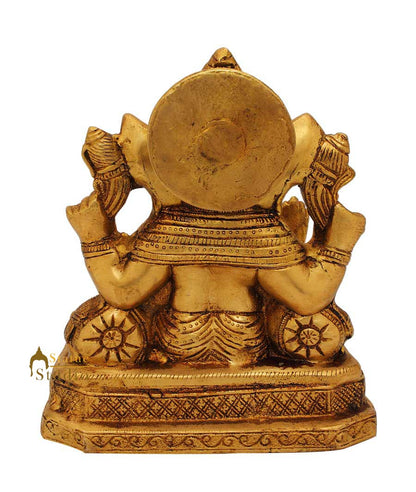 Ganeshji sitting elephant lord hindu god spiritual india religious décor 7" by vendor-unknown - Hindu Gods (View 4)
