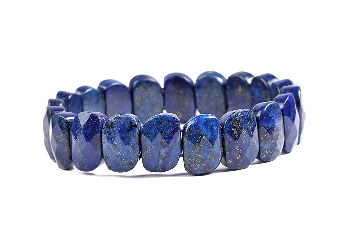 WAVS Lapis Lazuli Hexotic Faceted Shaped Cut Stone Crystal Bracelet - Eco-friendly - Sama Homes