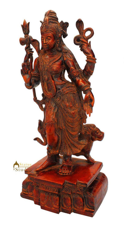 Brass Lord Shiva Parvati Ardhnareshwara Rare Antique Sculpture Religious 18 Inch by vendor-unknown - Sale (View 4)