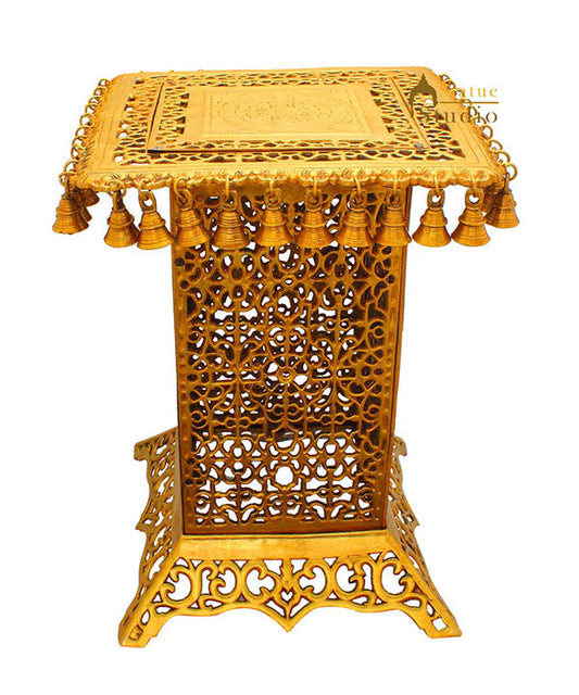 Vintage Brass Side table sculpture showpiece figurine home décor art 22"