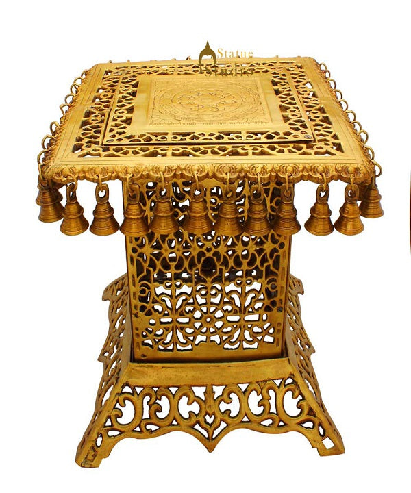 Anitque Rare Brass Side Table Sculpture Showpiece Figurine Home Decor 15 Inch